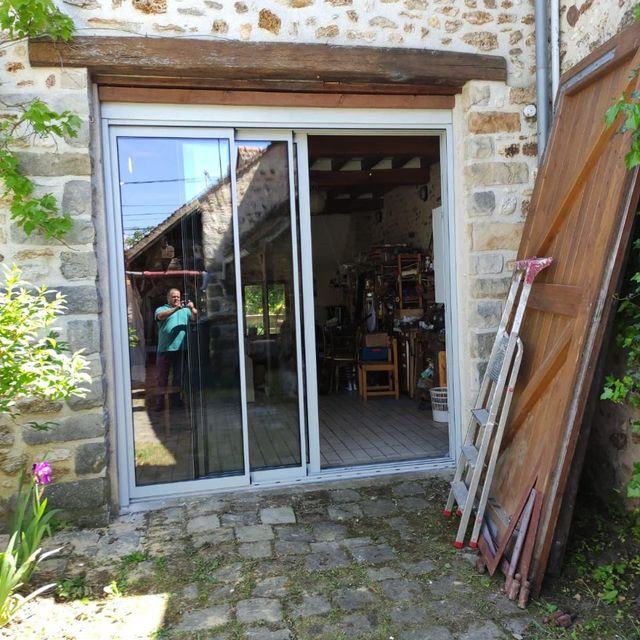 porte coulissante de jardin